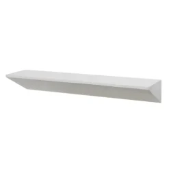 Kirkland's Home Shelves-White Wedge Wood Large Floating Shelf