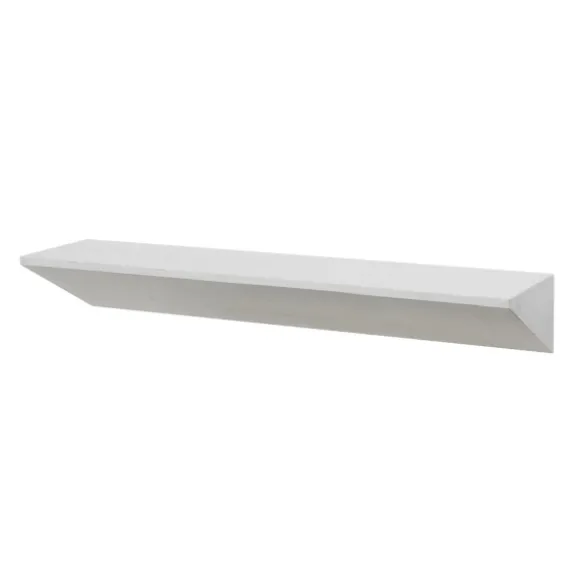 Kirkland's Home Shelves-White Wedge Wood Large Floating Shelf