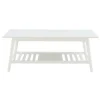 Kirkland's Home Coffee Tables-White Wood Midcentury Coffee Table