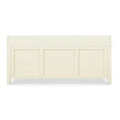 Kirkland's Home Benches & Ottomans-White Wood Upholstered Storage Bench