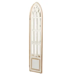 Kirkland's Home Decorative Accents-White Wood Windowpane 3-Panel Room Divider