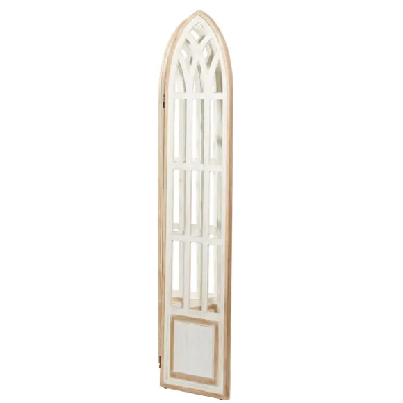 Kirkland's Home Decorative Accents-White Wood Windowpane 3-Panel Room Divider