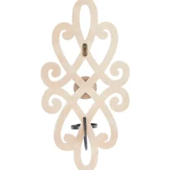 Kirkland's Home Sconces-Whitewash Beaded Scroll Sconce