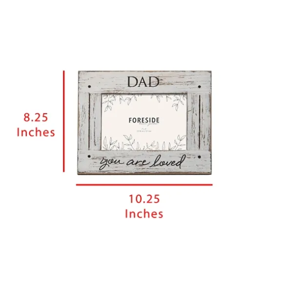 Kirkland's Home Picture Frames-Whitewashed Dad Picture Frame, 5X7