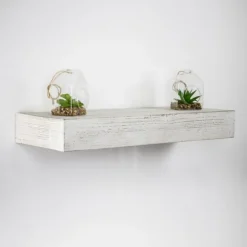 Kirkland's Home Shelves-Whitewashed Wood Floating Shelf, 24 In.