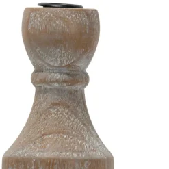 Kirkland's Home Candle Holders-Whitewashed Wood Taper Candle Holder, 9 In.