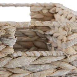 Kirkland's Home Baskets & Boxes-Whitewashed Woven Water Hyacinth Baskets, Set Of 2