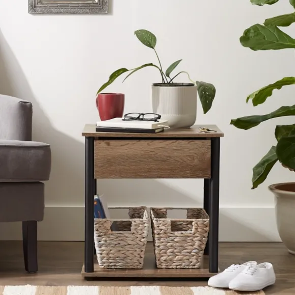 Kirkland's Home Baskets & Boxes-Whitewashed Woven Water Hyacinth Baskets, Set Of 2