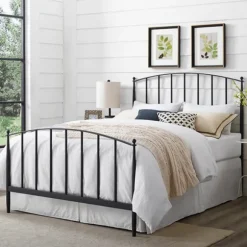 Kirkland's Home Beds & Headboards-Whitley Metal Slat Queen Bed