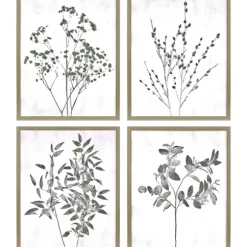 Kirkland's Home Framed Art-Wild Golden Floral 4-Pc. Framed Art Print Set