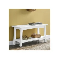 Kirkland's Home Benches & Ottomans-Willis Wooden Lower Shelf Bench