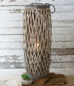 Kirkland's Home Outdoor Lighting-Willow Oval Lantern, 28 In.