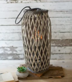 Kirkland's Home Lanterns-Willow Woven Oval Lantern, 23 In.