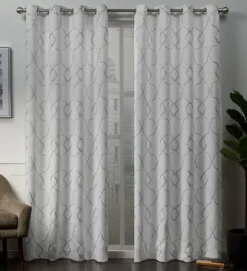 Kirkland's Home Curtains & Drapes-Winter Belmont Blackout Curtain Panel Set, 84 In.