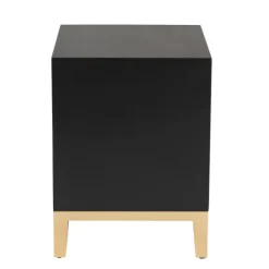 Kirkland's Home Nightstands-Wood & Gold Accent 2-Drawer Nightstand