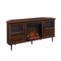 Kirkland's Home Tv Stands & Media Consoles-Wood Alcove Doors Led Fireplace Media Cabinet