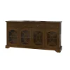 Kirkland's Home Tv Stands & Media Consoles-Wood And Glass 4-Door Media Cabinet