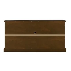 Kirkland's Home Tv Stands & Media Consoles-Wood And Glass 4-Door Media Cabinet