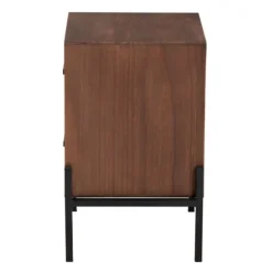 Kirkland's Home Nightstands-Wood And Metal 2-Drawer Nightstand
