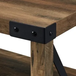 Kirkland's Home Tv Stands & Media Consoles-Wood And Metal Farmhouse Tv Stand