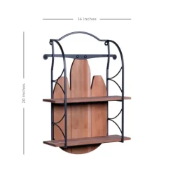 Kirkland's Home Shelves-Wood And Metal Farmhouse Sled Wall Shelf