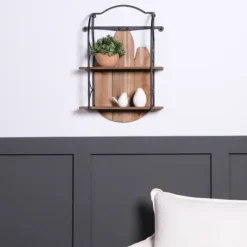 Kirkland's Home Shelves-Wood And Metal Farmhouse Sled Wall Shelf