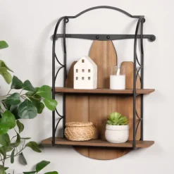 Kirkland's Home Shelves-Wood And Metal Farmhouse Sled Wall Shelf