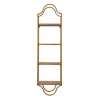 Kirkland's Home Shelves-Wood And Metal Gold Wall Shelf