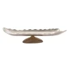 Kirkland's Home Decorative Trays-Wood And Metal Scalloped Rim Tray
