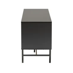 Kirkland's Home Tv Stands & Media Consoles-Wood And Metal Sliding Door Tv Stand