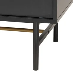Kirkland's Home Tv Stands & Media Consoles-Wood And Metal Sliding Door Tv Stand
