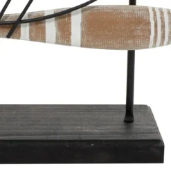 Kirkland's Home Statues & Figurines-Wood And Metal Stand Fish Sculpture