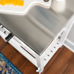 Kirkland's Home Kitchen Islands & Bar Carts-Wood And Stainless Steel Kitchen Cart