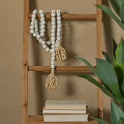 Kirkland's Home Decorative Accents-Wood Beaded Tassel Garland