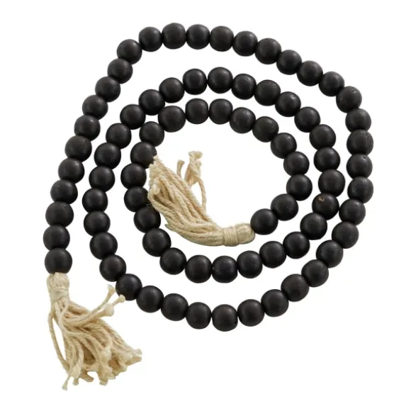 Kirkland's Home Decorative Accents-Wood Beaded Tassel Garland