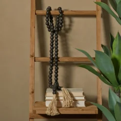 Kirkland's Home Decorative Accents-Wood Beaded Tassel Garland