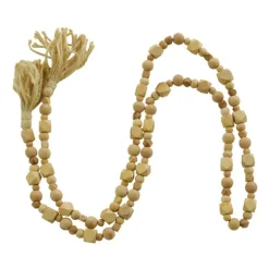 Kirkland's Home Decorative Accents-Wood Beads Cream Tassel Garland