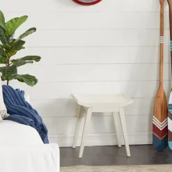 Kirkland's Home Benches & Ottomans-Wood Curved Seat Stool