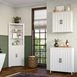 Kirkland's Home Bathroom Furniture-Wood 2-Door Corner Storage Cabinet