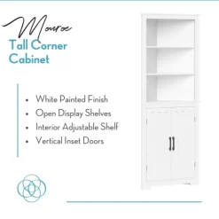 Kirkland's Home Bathroom Furniture-Wood 2-Door Corner Storage Cabinet
