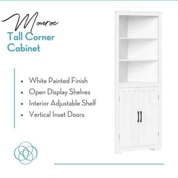 Kirkland's Home Bathroom Furniture-Wood 2-Door Corner Storage Cabinet
