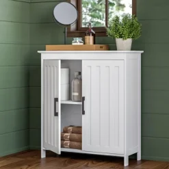 Kirkland's Home Bathroom Furniture-Wood 2-Door Storage Cabinet
