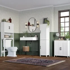 Kirkland's Home Bathroom Furniture-Wood 2-Door Storage Cabinet