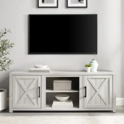Kirkland's Home Tv Stands & Media Consoles-Wood Farmhouse Media Cabinet