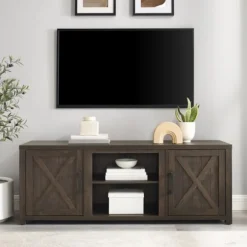 Kirkland's Home Tv Stands & Media Consoles-Wood Farmhouse Media Cabinet