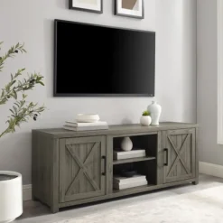 Kirkland's Home Tv Stands & Media Consoles-Wood Farmhouse Media Cabinet