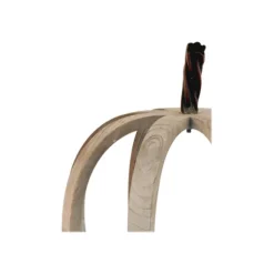 Kirkland's Home Statues & Figurines-Wood Frame Metal Stem Pumpkin Statue