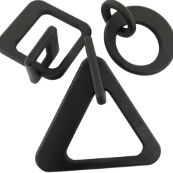 Kirkland's Home Statues & Figurines-Wood Geometric Chain Sculptures, Set Of 3