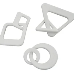 Kirkland's Home Statues & Figurines-Wood Geometric Chain Sculptures, Set Of 3