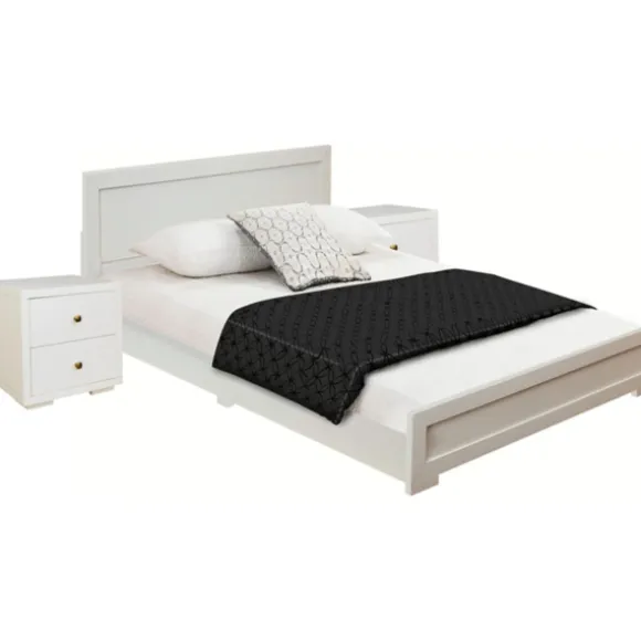 Kirkland's Home Beds & Headboards-Wood King Platform Bed And 2-Nightstand Set